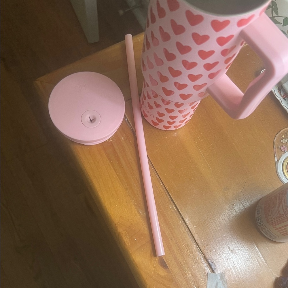 Simple Moder Pink Heart Patterned cup - Picture 6 of 8